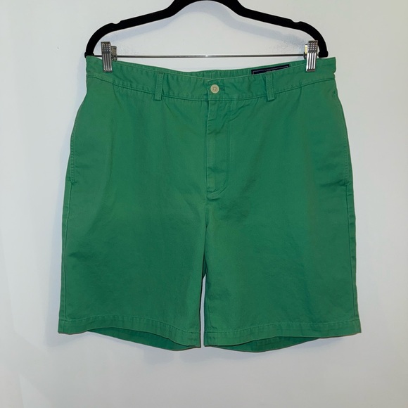 Vineyard Vines Classic Fit 9” Club Shorts Men’s Size 36 Green Cotton Flat Front - Picture 2 of 12